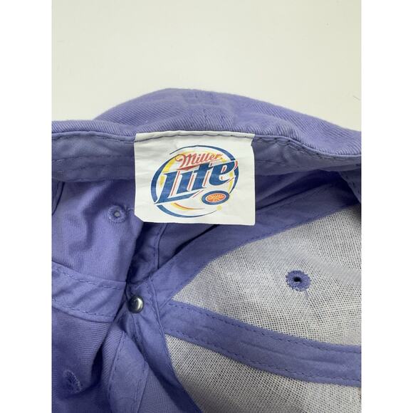 Acme Apparel Miller Lite Baseball Hat Purple Adjustable Beer Cap - Picture 4 of 9